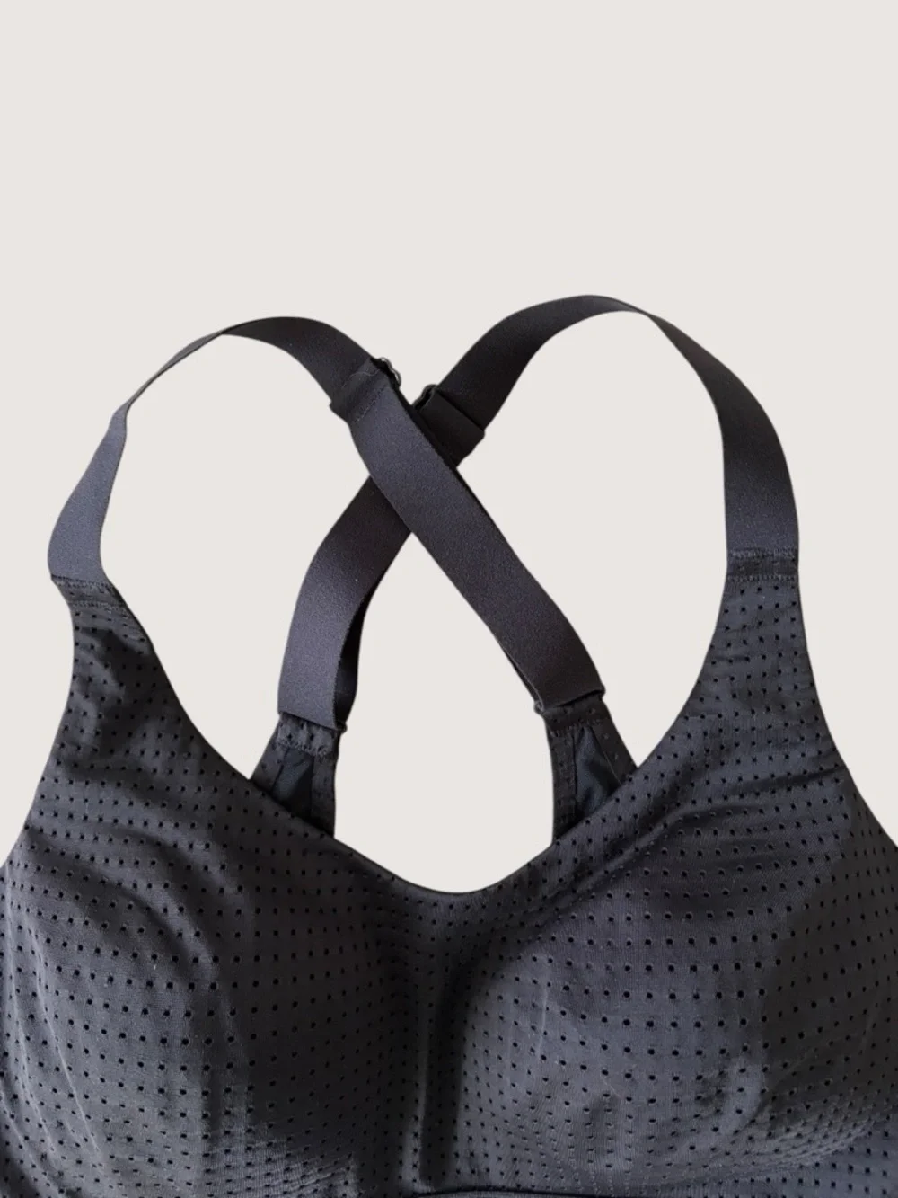 VSX Black Perforated Cross-Back Sports Bra